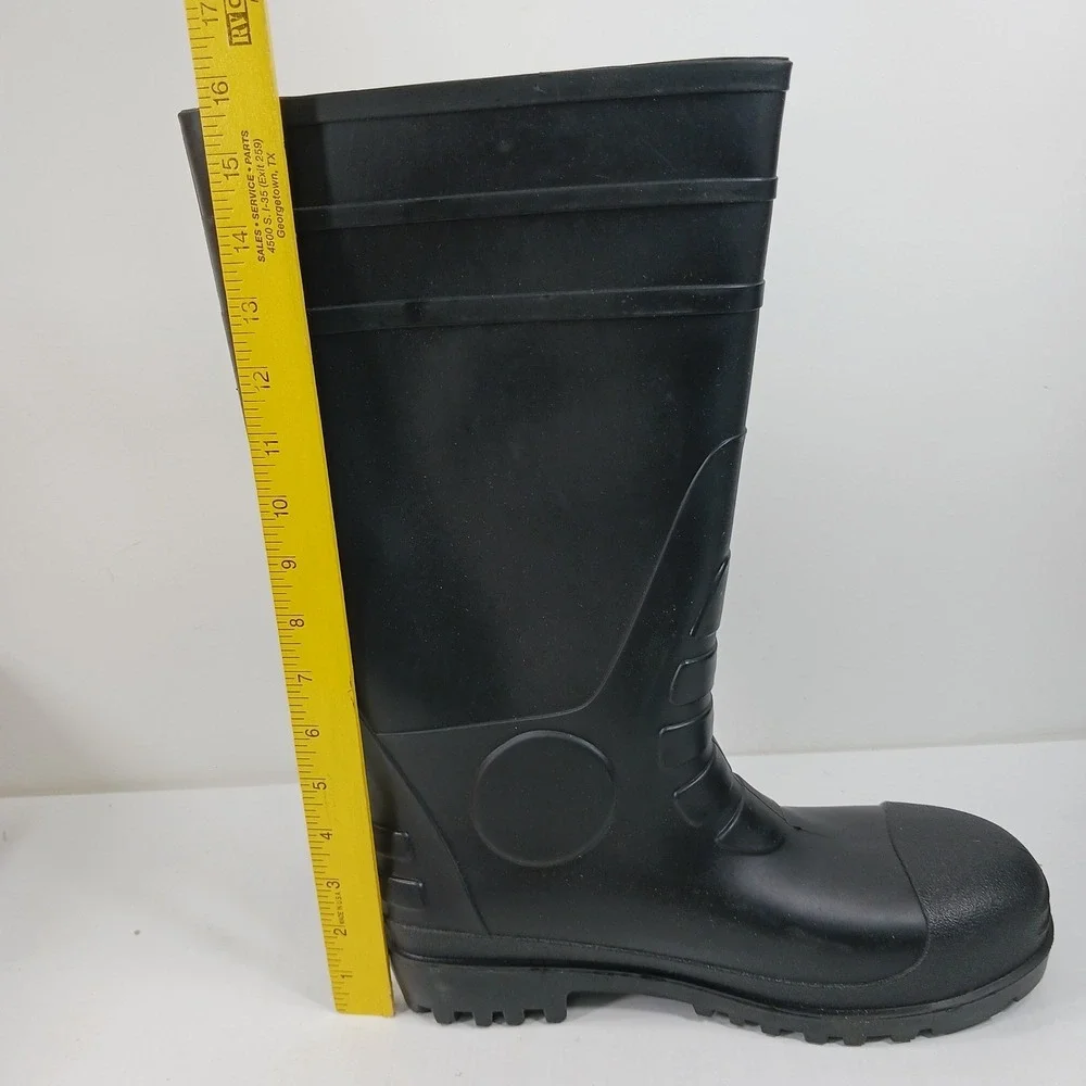 Tingley Mens Steel Toe Work Boots Black Rubber Waterproof ASTM F2413-11 Size 12